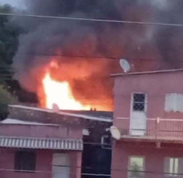 incêndio em residência do bairro Getúlio Vargas, em Camaquã