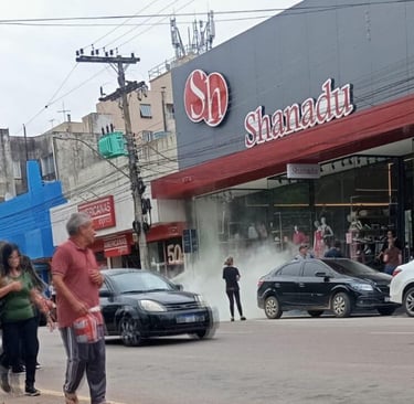 incêndio em loja Shanadu, no Centro de Camaquã