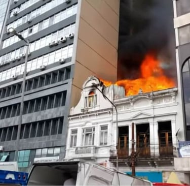 incêndio no Centro Histórico de Porto Alegre