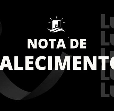 nota de falecimento do obituário do Plantão da Lagoa
