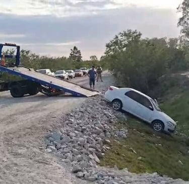 Motorista perde controle e sai da pista na ERS-350 entre Camaquã e Arambaré