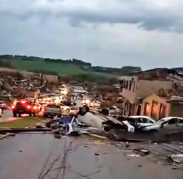 Tornado de categoria EF3 devasta Rio Bonito do Iguaçu e deixa seis mortos no Paraná