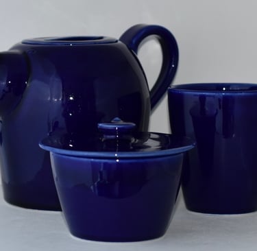 Sugar Pot  Mug and Teapot ,Midnight Blue