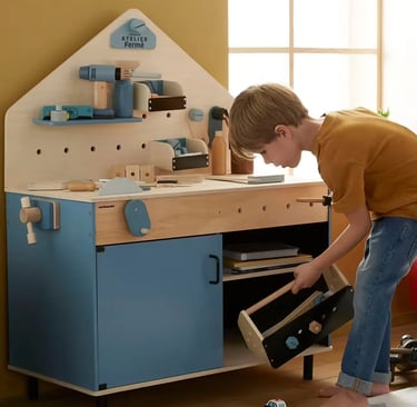 établi de bricolage en bois pour garcon