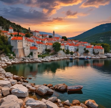 A vibrant market scene highlighting local crafts and produce.