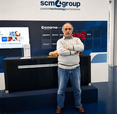 Adrian Vladu in Scm Group Headquarters in Rimini