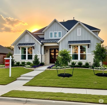 a house with a sold sign and a for sale sign
