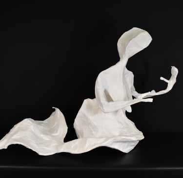 Sirène 1 sculpture papier de riz Sète France
