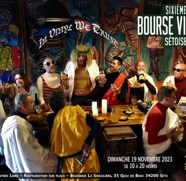 Bourse aux vinyles chichois production exposition collective Sète