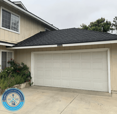 Newly painted garage
