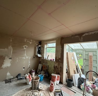 This area is almost ready to skim with plaster.