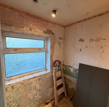 Window area before skimming.