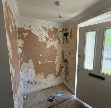 Entrance before we plastered.
