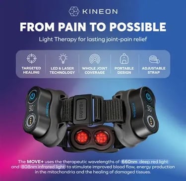 red light therapy Phoenix, Kineon Move Plus, photobiomodulation, pain relief therapy, tempe