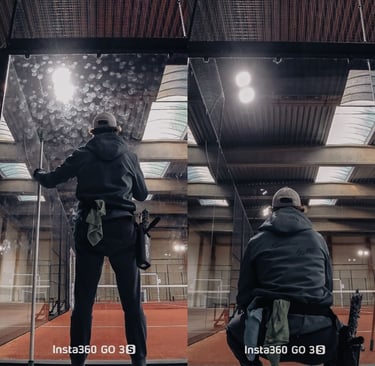 Photo vitres padel avant/après