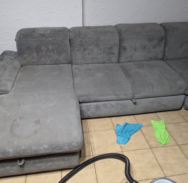 Photo avant nettoyage canapé
