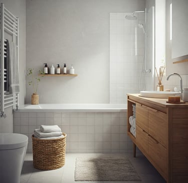 Baño limpio y ordenado