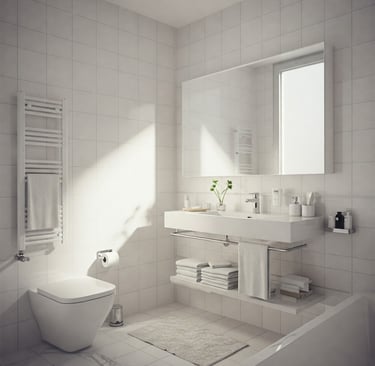 Baño limpio y ordenado