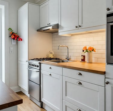 cocina pequeña organizada