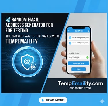 🧪 Random Email Address Generator for Testing — The Smartest Way to Test Safely with TempEmailify