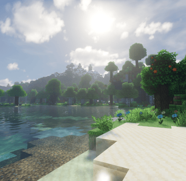 Flower Forest found with Biome Spawn Point Mod on Minecraft
