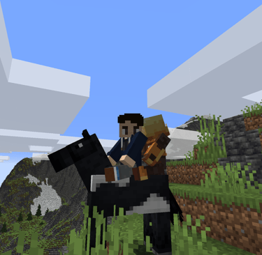 Two players on a horse