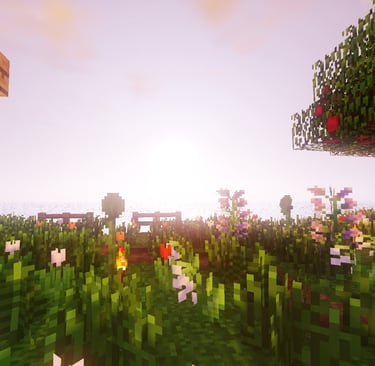Sunrise in Minecraft with TME Shaders
