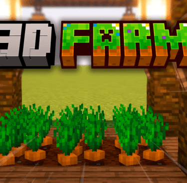 3D Farm Minecraft Carrots
