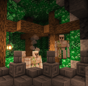 Iron Golems jealously guard the Village's Emerald Geode