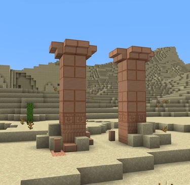 Obelisks made from the decorative Gypsum block set