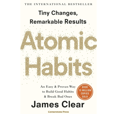 Book title card – Atomic Habits by James Clear