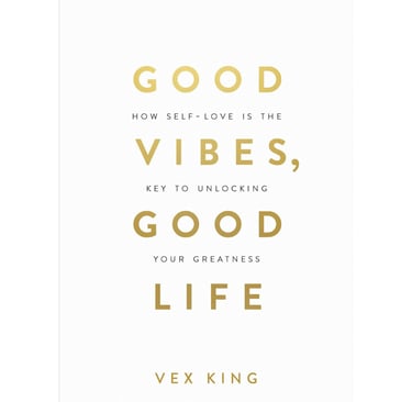 Book title card – Good Vibes, Good Life by Vex King