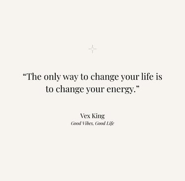 Inspirational quote from Good Vibes, Good Life by Vex King