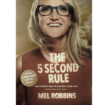 Book title card – The 5 Second Rule by Mel Robbins