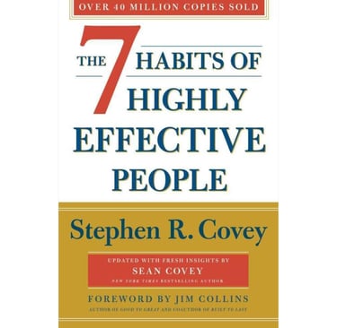 Book title card – The 7 Habits of Highly Effective People by Stephen R. Covey