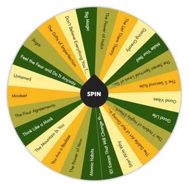 Wheel of Wisdom - self-help book picker tool