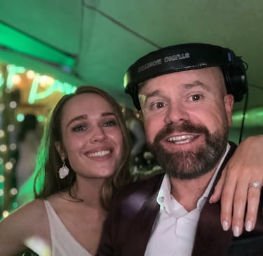 Wedding DJ Royle Forest with Bride in Teepee