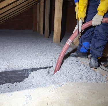 Adding blown-in insulation to attic