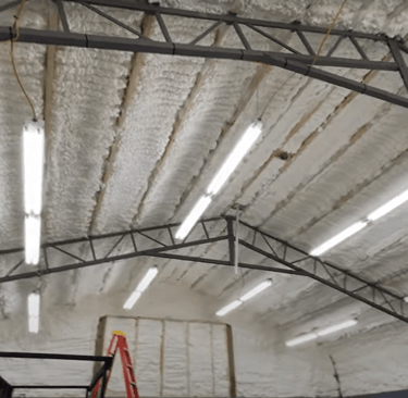 completed spray foam insulation project
