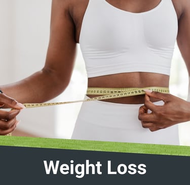 Visual representation of weight loss 