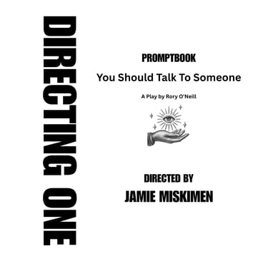 Promptbook cover page for Directing One play. Click on photo to see pdf. 
