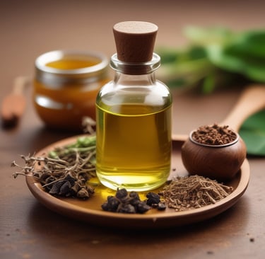 A brown glass bottle with a white spray nozzle containing a product labeled 'Allbody' for face, body, and hair. The label mentions ingredients such as organic cold-pressed sweet almond, jojoba, grapeseed, avocado, olive oil, and vitamin E. The bottle casts a soft shadow against a light background.