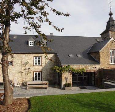 Terrasse de la maison d'hôtes à Crupet