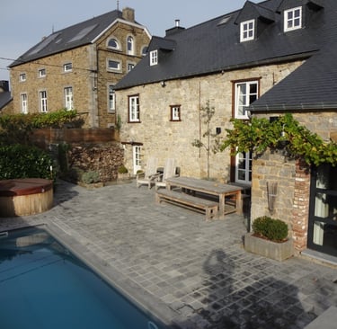 Terrasse de la maison d'hôtes à Crupet
