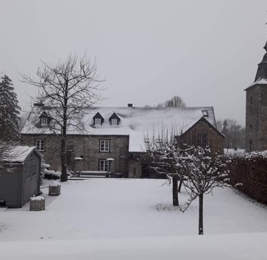Jardin de la maison d'hôtes à Crupet