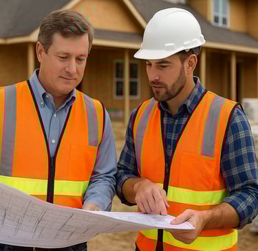 Residential framing review with estimator and superintendent