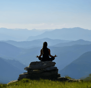 person meditating
