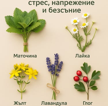 билки срещу стрес и напрежение