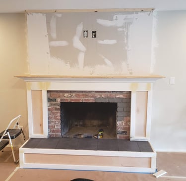PAINTING CUSTOM FIREPLACE BEFORE MEDFORD OREGON