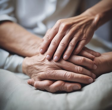 Soins palliatifs mains de soutien
